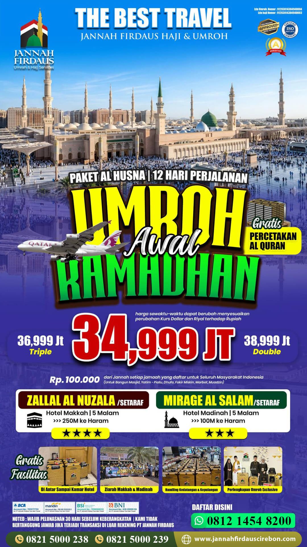 umroh awal ramadhan 2027 alhusna jannah firdaus cirebon
