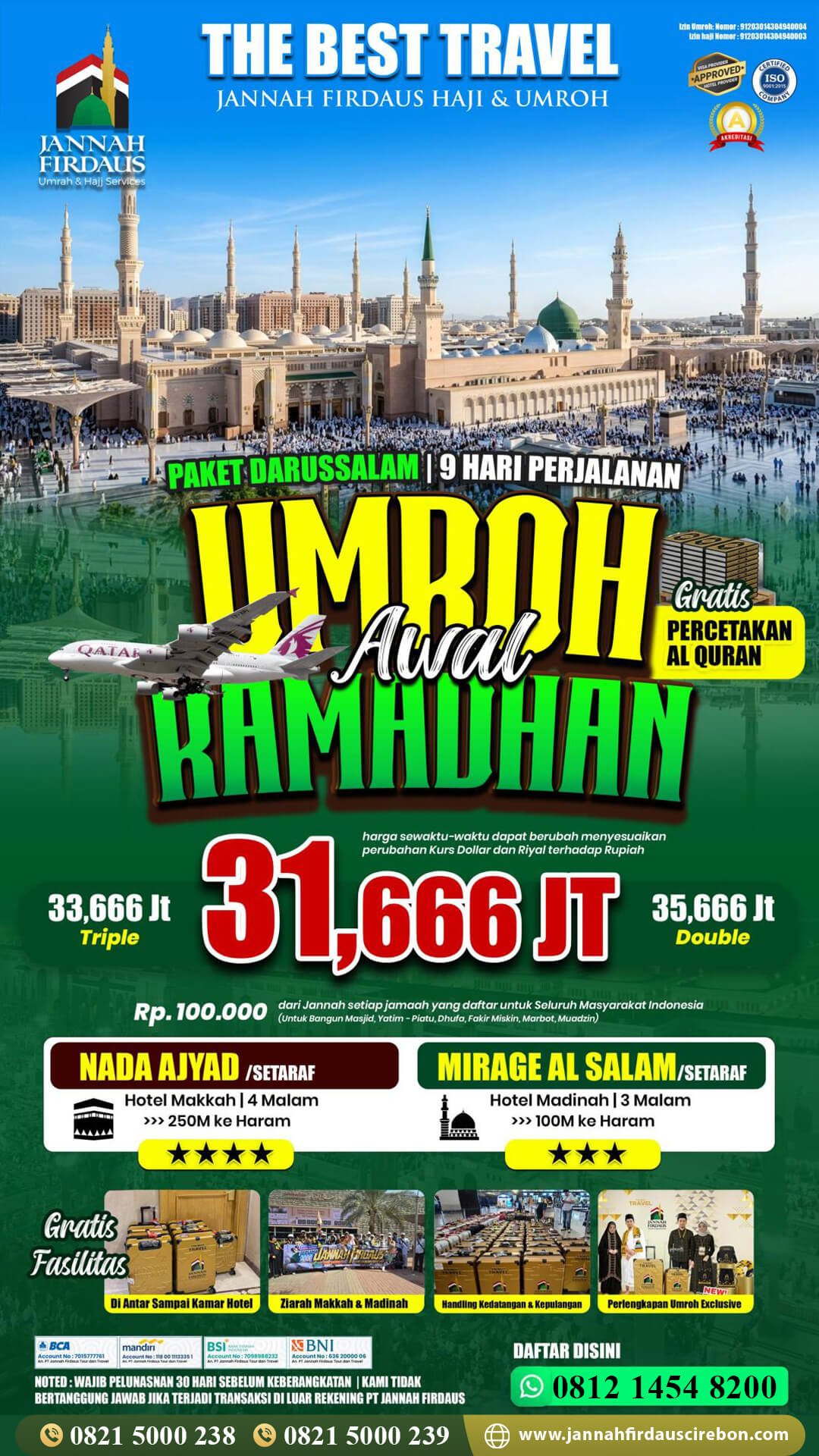 umroh awal ramadhan 2027 darussalam jannah firdaus cirebon