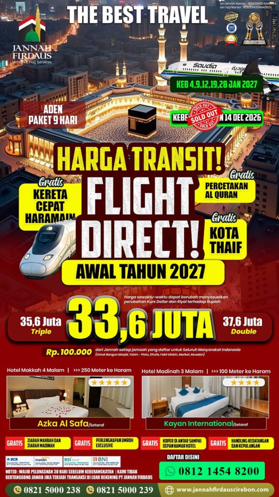 umroh awal tahun 2027 jannah firdaus cirebon aden