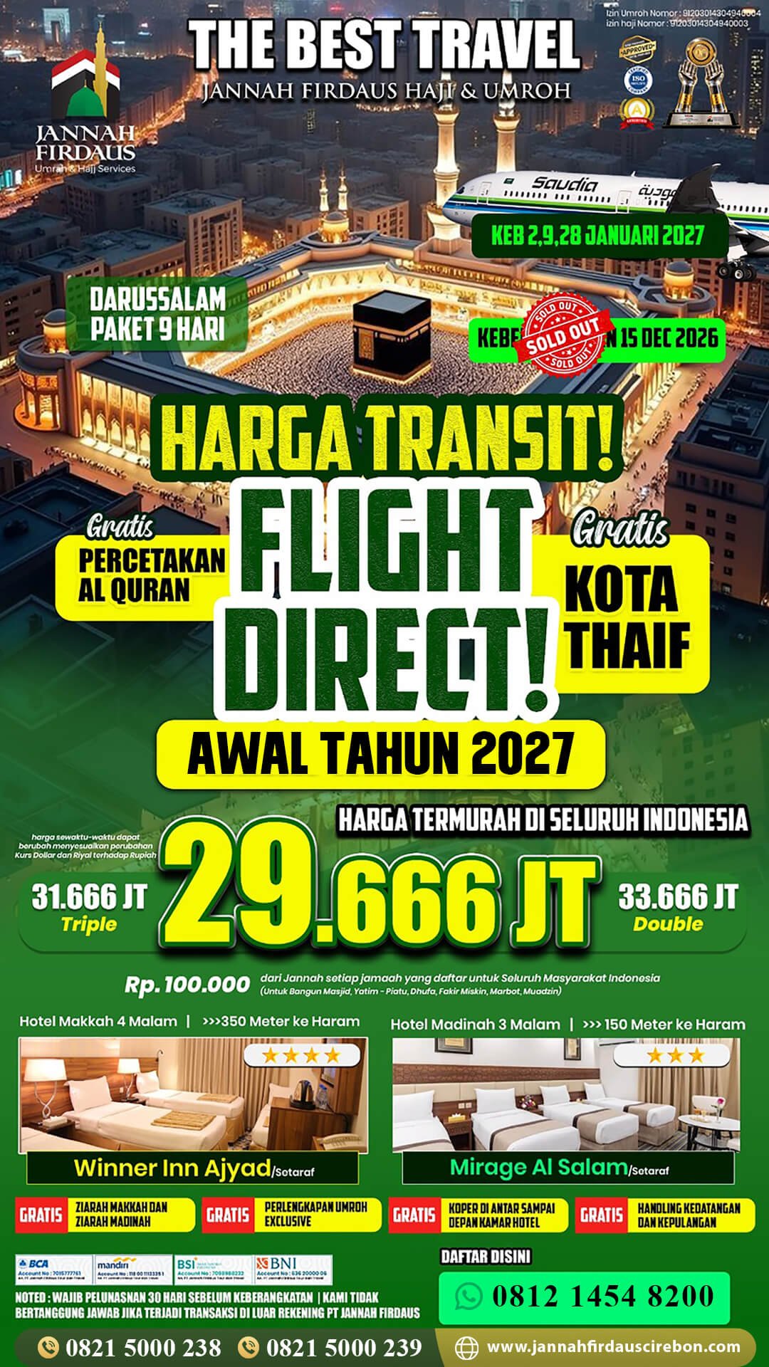 umroh awal tahun 2027 jannah firdaus cirebon darussalam