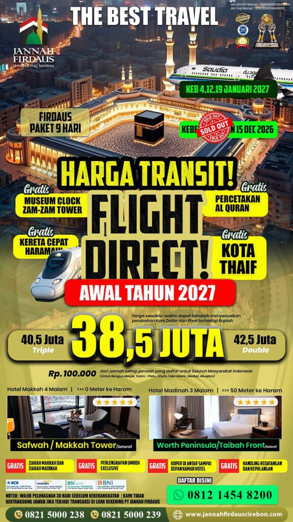 umroh awal tahun 2027 jannah firdaus cirebon firdaus