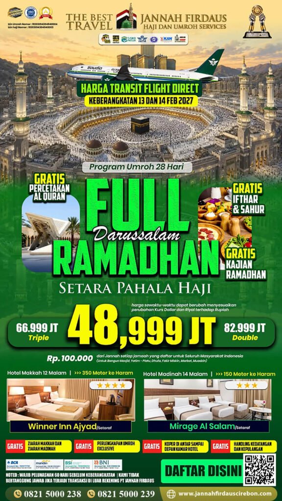umroh full ramadhan 2027 darussalam jannah firdaus cirebon