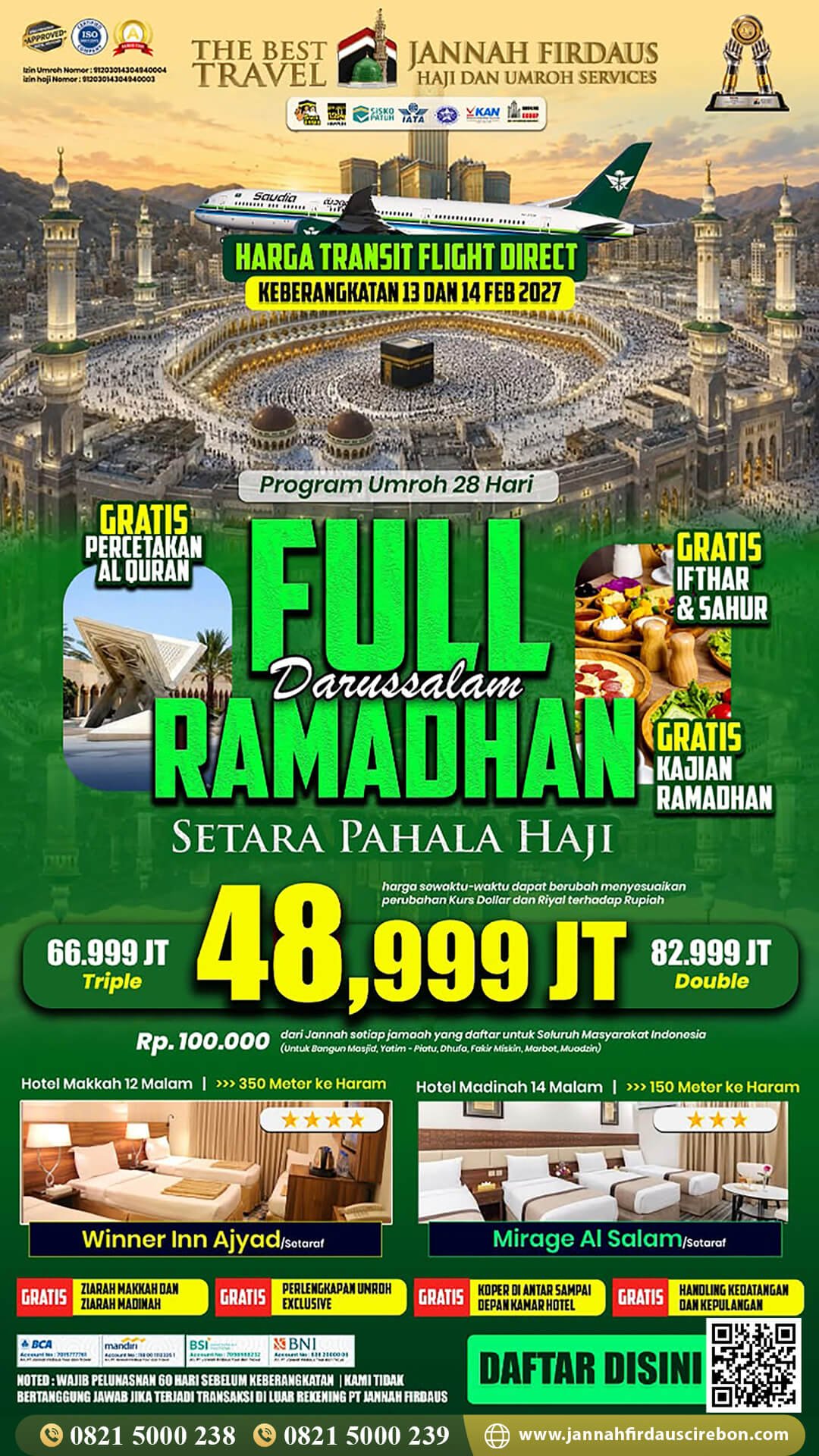 umroh full ramadhan 2027 darussalam jannah firdaus cirebon