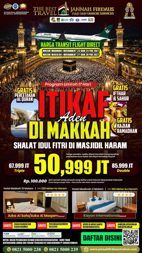 umroh itikaf ramadhan 2027 aden jannah firdaus cirebon