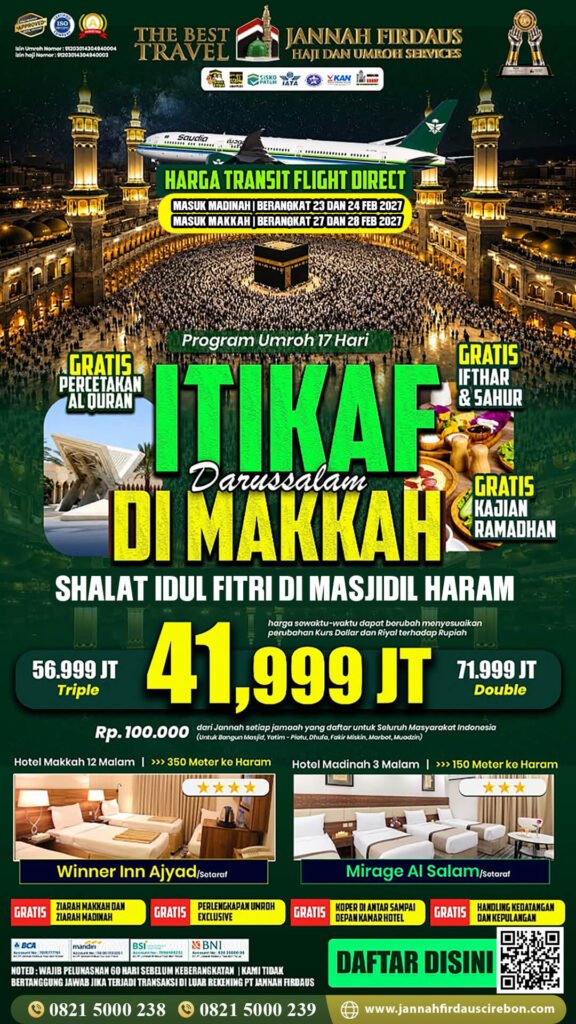 umroh itikaf ramadhan 2027 darussalam jannah firdaus cirebon